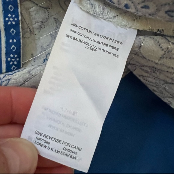 J Crew Point Sur Tassle Tunic Top in Sparkle Block Floral Print - Picture 7 of 9